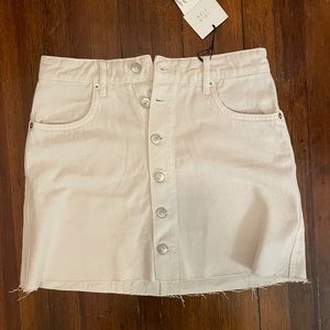 Zara Denim Skirt Cream